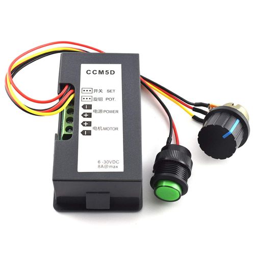 SDTC Tech 6V-30V 8A DC Motor Speed Controller 6V 12V 24V PWM Stepless Speed Control Switch Adjustable Driver Regulator with Duty Cycle LED Digital Display & Knob