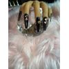 🖤💠Custom Black PInk Gold 10 Pc Cl Coffin Press On Nails 💠🖤