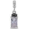 DaVinci CZ Rectangle Dangle Bead