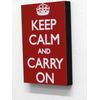 6" X 4" (postcard size) Block Mounted Print keep calm and carry on Red