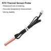 sourcing map 1 Pcs 50K NTC Thermal Sensor Probe,Copper Sensitive Temperature Sensor Probe 14 Inch Digital Thermometer Extension Cable Temp Sensor for Electrical Appliances