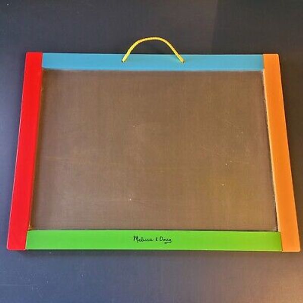 MELISSA & DOUG CLASSIC TOY WRITE & SPELL MAGNETIC CHALKBOARD & ALPHABETS See Pic