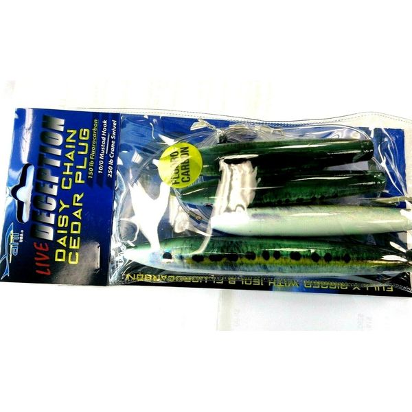 Ahi Live Deception Daisy Chain Cedar Plug 6" SARDINE - CP-604-SD Trolling