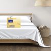 100% Egyptian Cotton Sheets Full Size - 600 Thread Count White Sheet, 4 PC 16" D