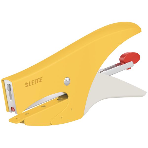 Leitz Stapling Pliers, 15 Sheet Capacity, Back Loading, Including P1 (No. 8) Staple, Warm Yellow, 56440019