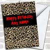 Fingerprint Designs Leopard Print Animal Birthday Card