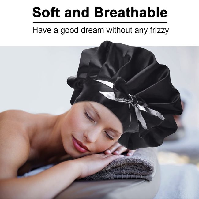 Satin Lined Sleeping Bonnet - healthy hair - No Frizz Healthy Hair