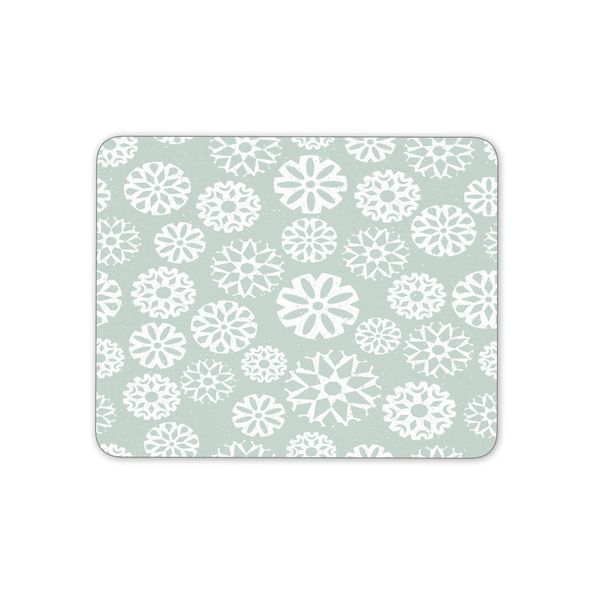 Snowflake Variety Print Pattern PC Computer Rectangle Mouse Mat Pad