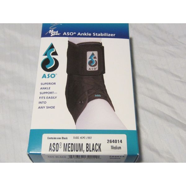 Med Spec ASO Ankle Stabilizer - Black, Size Medium