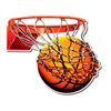 Basketball Hoop - 12" Vinyl Sticker Waterproof Decal