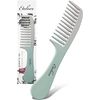 Etoluce Treatment Comb, Supervised by Top Stylist, Hair Care Comb, Bath Time, Comb for Bath, Smooth Bath Brush, Green x Gray