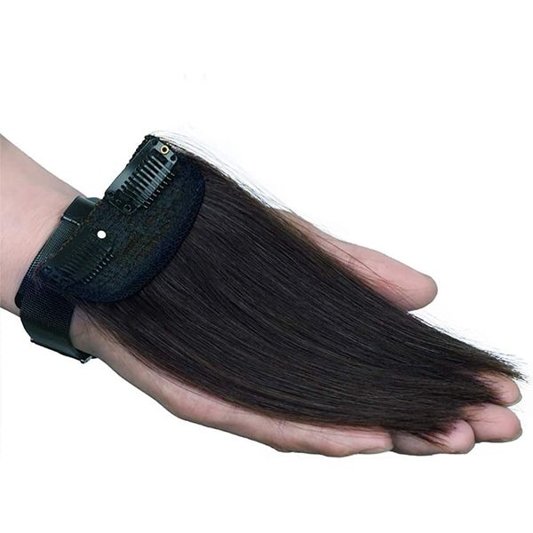 FEIYI WIGS Hair Pieces, Human Hair Extension, Point Wig, Breathable, Volume, Thin, Thin, Clip, Top Cover, Double Sided, Backed