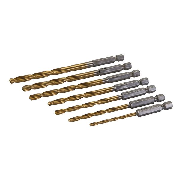 Silverline 819714 Hex Shank Drill Bit Set 7pce 3 - 6.5 mm
