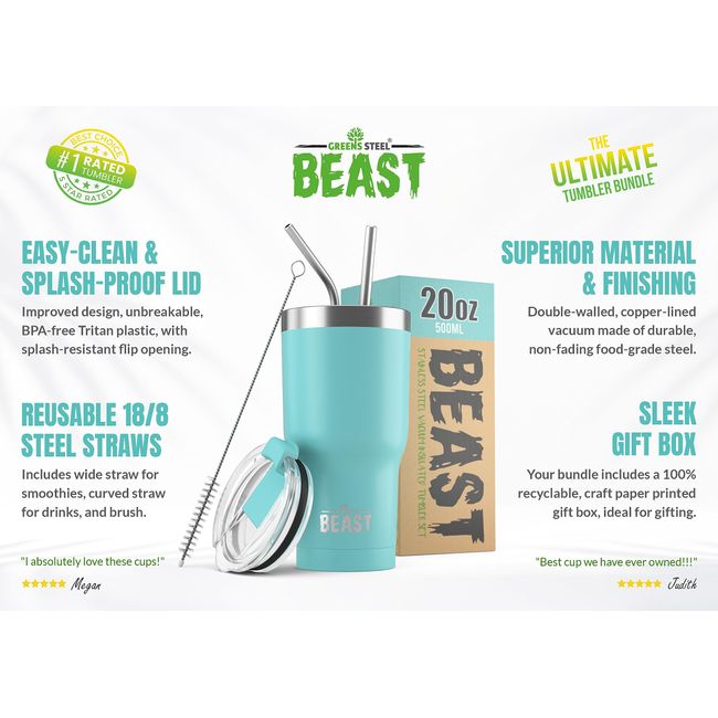 Green Beast Tumbler Stainless Steel Tumbler Cup With Lid, Travel