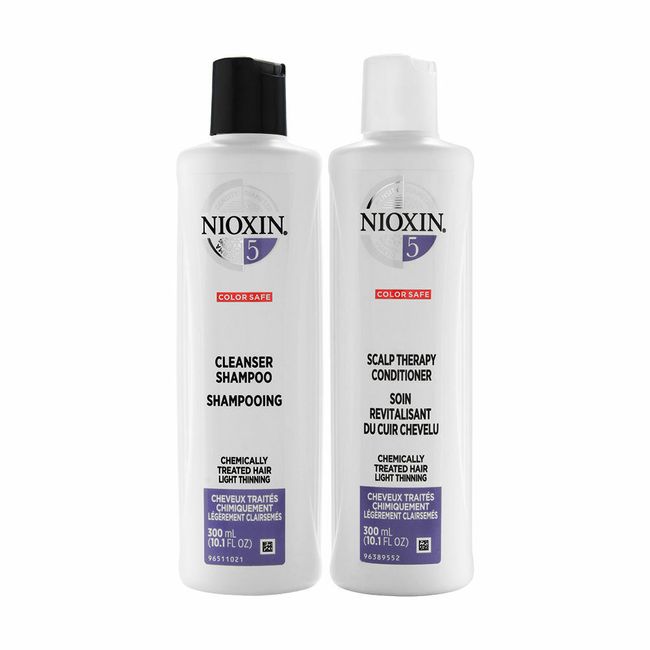 Nioxin System 5 Duo Cleanser + Scalp Therapy Color Safe Light Thinning 10.1oz