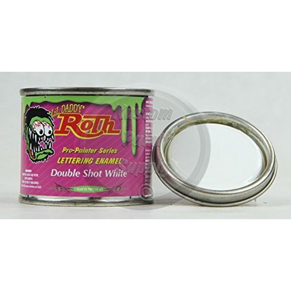 Lil' Daddy Roth 1/4 Pint Pinstriping Enamel - Double Shot White