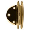 CRL CLA044GP Gold Plated Classique 044 Series Wall Mount Flush Back Plate Hinge
