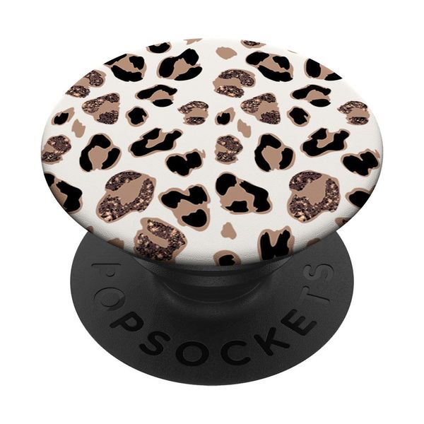 Rose Cheetah Print Cute Leopard Pattern Jaguar Lover Gift PopSockets Adhesive PopGrip