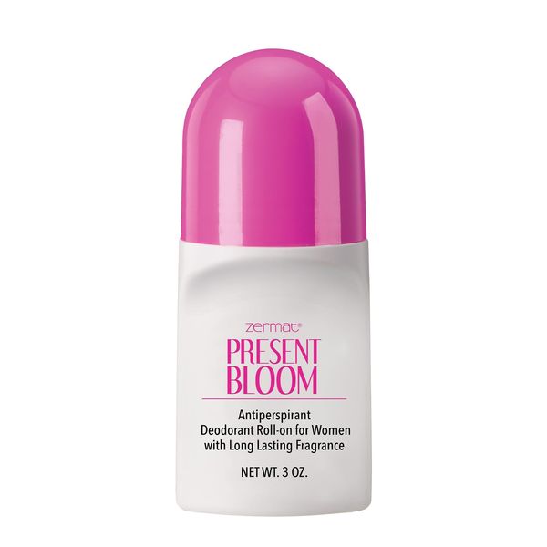 Zermat Present Bloom, Roll-On Deodorant, 24 h Antiperspirant, 3 Oz.