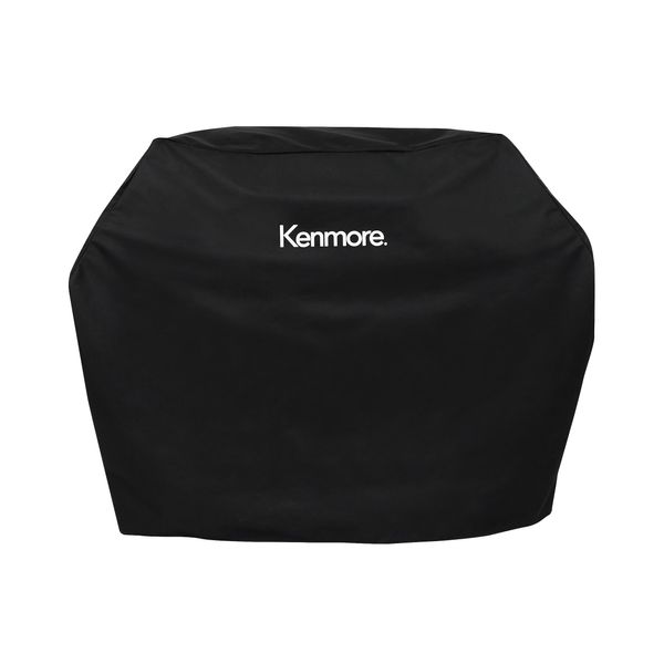 Kenmore Grill Cover for Outdoor Grill, 56 Inch, Waterproof, Weather- UV- and Fade-Resistant, Universal Fit Heavy Duty Barbecue Grill Cover for BBQ Propane Gas Grills, 56” Wide, Black