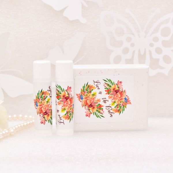 Fall Wedding Lip Balm Labels, Stickers for Lip Balm Tubes