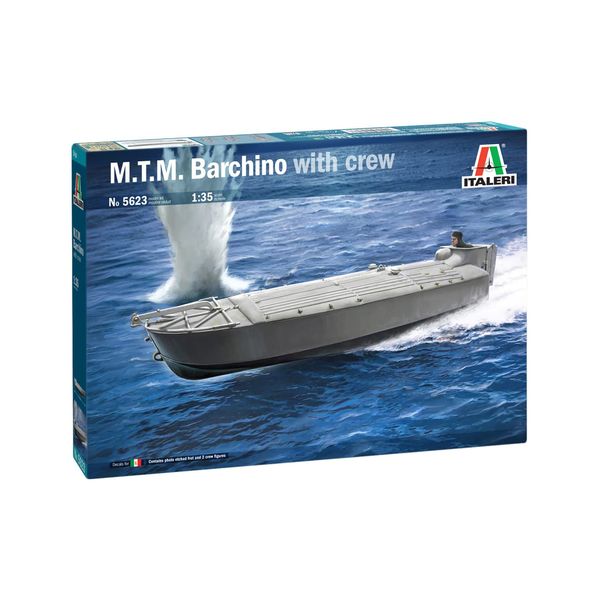 Italeri 5623 MTM Barchino with Crew, 1:35 Scale, Plastic Model Kit, Plastic Model Kit, Model Making, Grey, 01:35:00