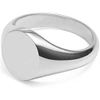 925 Solid Sterling Silver Round Signet Ring in Sizes G-Z (I)