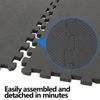 12 Tile Puzzle Exercise Mat 1/2'' Thick Interlocking Foam Gym Flooring Mat Black