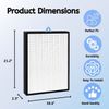 Nispira True HEPA Replacement Filter For LEVOIT EverestAir Air Purifier, 2 Pack