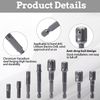 9 Pcs Socket Adapter Impact Hex Shank Drill Bits Set 1/4" 3/8" 1/2" Right Angle