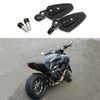 One Pair Black Motorcycle Handle Bar End Side Mirrors Custom For Ducati Diavel