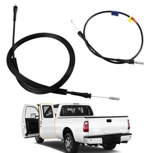 KPALAG Rear Left & Right Extended Cab Door Latch Release Cable Compatible with Ford F250 F350 F450 F550 Super Duty 1999-2007，Upper Lower Left Right Door Latch Lock Cable Replace# 6C3Z-28264A01-A
