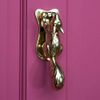 Polished Solid Brass Squirrel Door Knocker Front Door Furniture - Supplied with Fixings