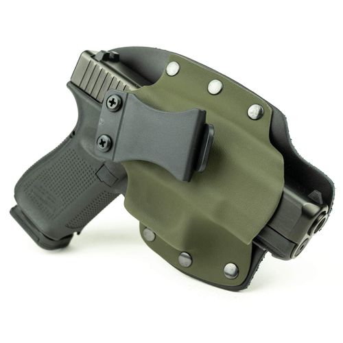 OD Green IWB Hybrid Concealed Carry Holster (Right-Hand, for SW Shield 9,40-2.0 Compatible & Shield Plus 9mm)