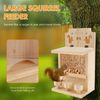 Wooden Squirrel Feeder House - Large, Sturdy, Decorative Squirrel Feeder for Corn and