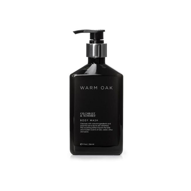 Gilchrist & Soames Warm Oak Body Wash and Shower Gel - 9oz - Natural, Essential Oils, All Skin Types, Zero Parabens, Sulfates, and Phthalates