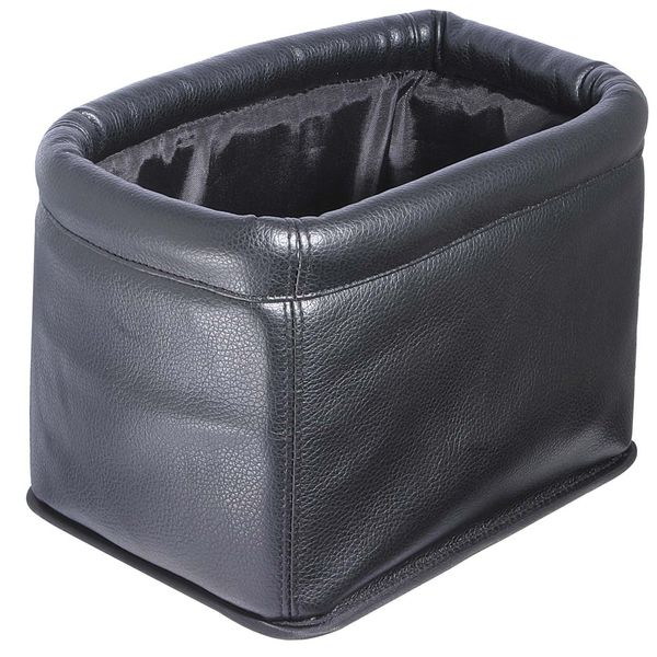 Napolex JK-34 Genuine Sensory Car Trash Can Store, 16.9 fl oz (500 ml), Holds 6 Plastic Bottles, Genuine Leather Style Fall Prevention, 6.3 x 8.7 x 6.3 inches (160 x 220 x 160 mm), Car Accessories,