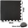 Actiasmat - Interlocking EVA Gym Floor Tiles, Black Diamond Plate Pattern | Multiple Pack (5, Black, 80sqft)