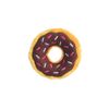 ZippyPaws - Mini Donutz No Stuffing Squeaky Plush Dog Toy - Chocolate, Mini Size
