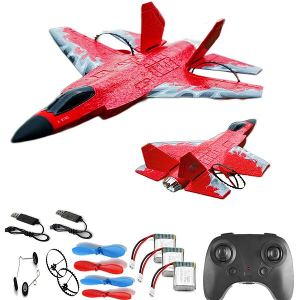 Generic RC Plane, F-35 Jet Plane Remote Control Glider Airplanes,2 Channel 2.4GHZ Remote Control Plane Aircraft, Double Charging Wire RC Airplane Easy to Fly for Adults Beginners (Red)