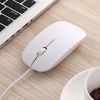 Slim Thin Optical USB Wired Mouse, Computer Mouse, 3 button mouse 1600 DPI, High-precision, Ergonomic Design, Silent, Wired Mouse Compatible with Windows PC, Laptop,Desktop,Notebook (Whitee)