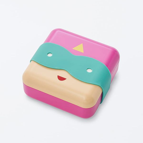 tak bento box pink superhero lunchbox leg