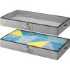 2-Pack under Bed Storage Bins 4.5 Inch Low Profile Organizer with Sturdy Sides