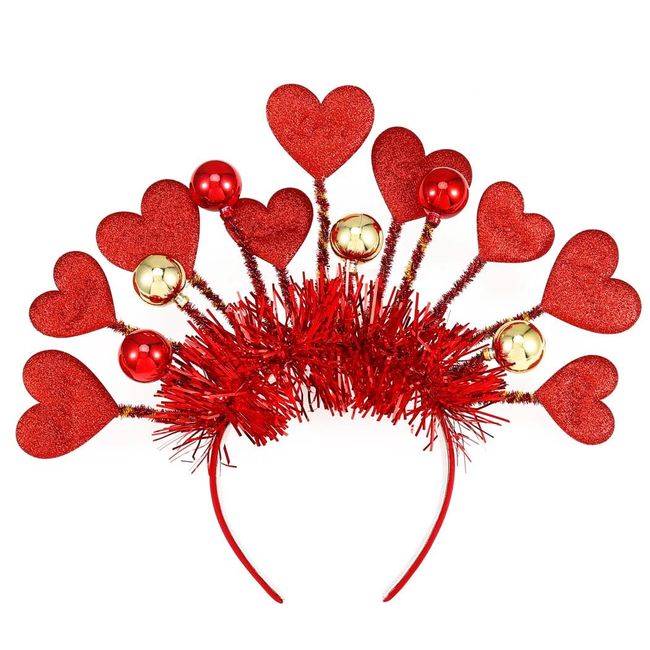 Reaky Heart Headband Valentine Headbands Red Love Heart Hairband Festival Party Costume Hair Accessories for Women