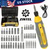 4V Cordless Screwdriver Kit  Electric USB Rechargeable Power Tool 43pcs Bits Set
