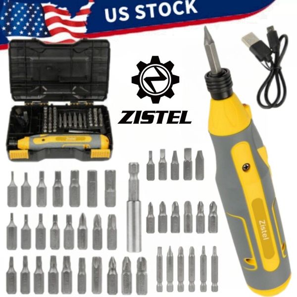 4V Cordless Screwdriver Kit  Electric USB Rechargeable Power Tool 43pcs Bits Set