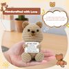 atimier Get Well Soon Gift - Handmade Crocheted Bear with Heartwarming Message