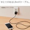 エレコム スマホ用AC充電器/CUBE/1A/microB/1.5m/ホワイト/F