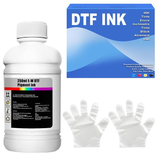 Premium DTF Ink 250ML White- DTF Transfer Ink for PET Film Refill for DTF Printers printhead R1390 XP600 L1800 L805 XP600 ET-8550 XP-15000 L805 DX5 DX7 WF-4720, Heat Transfer Printing Direct to Film