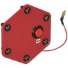 Daikei PLATE HORN BUTTON MOMO Momo Type Red & Red PHB-01